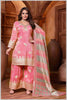 Pink Tissue Plazo Set with Zari Woven Detailing