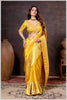 Elegant Mustard Designer Tissue Saree with Embellished Blouse.