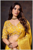 Elegant Mustard Designer Tissue Saree with Embellished Blouse.