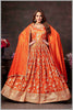 Elegant Rust Anarkali with  Designer Dupatta