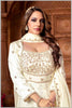 Off White Embroidered Anarkali Set.