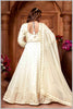 Off White Embroidered Anarkali Set.