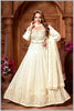 Off White Embroidered Anarkali Set.