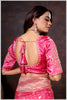 Vibrant Pink Zari Banarasi Silk Saree with Embroidered Stitched Blouse