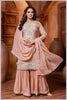 Baby pink Plazo Set with Pearl & Sequin Embroidery