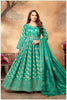 Teal Green Banarasi-Style Anarkali with Elegant Dupatta