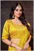 Graceful mustard Banarasi Silk Saree with Zari Accents & Embroidered Blouse