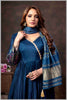 Royal Blue Anarkali Gown with Traditional Bandhej