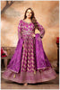 Magenta Banarasi-Style Anarkali with Elegant Dupatta