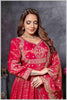 Deep Red Gown with Zari and Dupatta