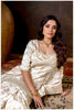 Graceful off-white Banarasi Silk Saree with Zari Accents & Embroidered Blouse