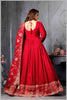 Red Anarkali Gown with Heavy Dupatta