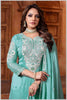 Dusty Blue Plazo Set with Pearl & Sequin Embroidery