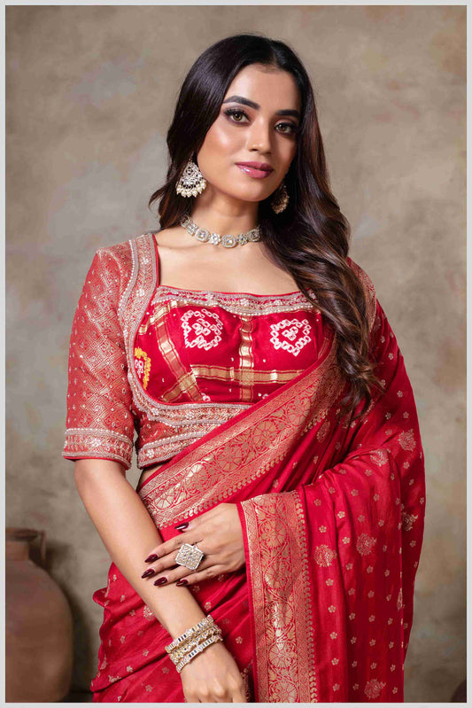 Grace in Every Thread Red Elegance Redefined