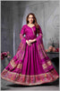 Regal Magenta Anarkali Gown with Embroidered Dupatta
