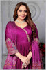 Regal Magenta Anarkali Gown with Embroidered Dupatta