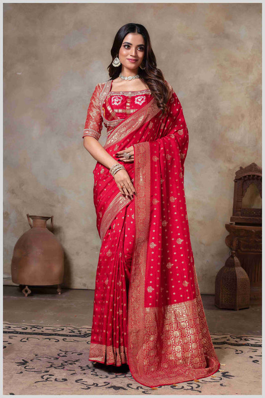 Grace in Every Thread Red Elegance Redefined