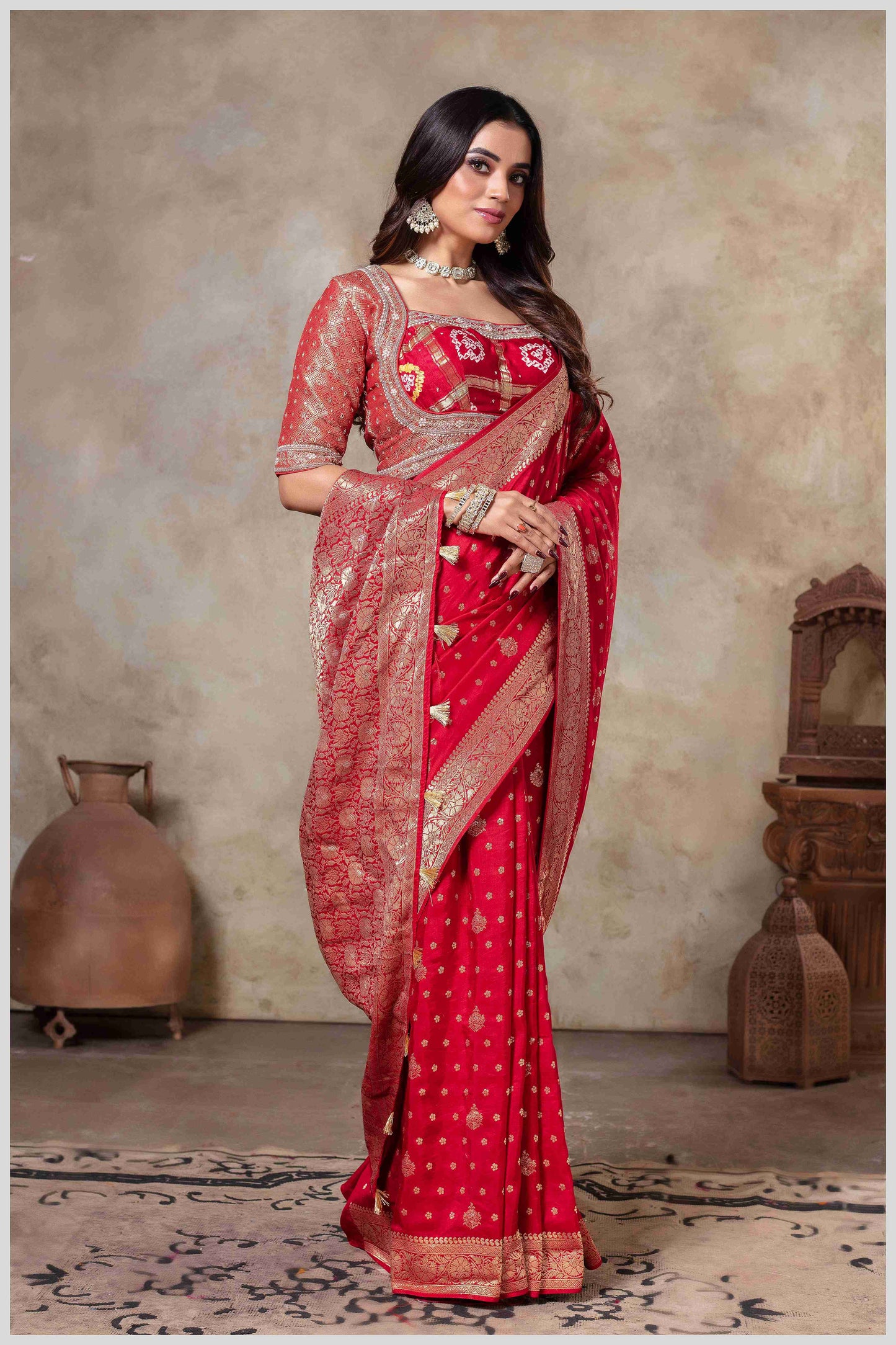 Grace in Every Thread Red Elegance Redefined