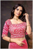 Regal Peach Zari Woven Silk Saree with Stitched Designer Blouse.