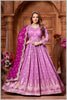 Mauve Anarkali with Contrasting Rani Pink Dupatta
