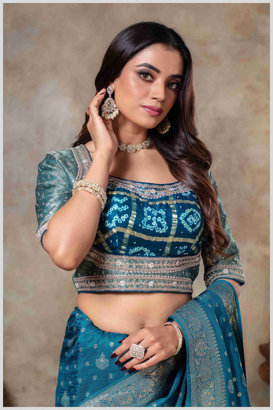 Grace in Every Thread Teal Blue Elegance Redefined