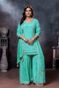 Zardozi Work Kurta Palazzo Set with Dupatta