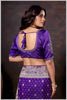 Vibrant purple Zari Banarasi Silk Saree with Embroidered Stitched Blouse