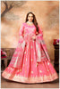 Elegant Baby Pink Anarkali Gown with Dupatta.