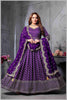 Royal Purple Anarkali with Mirror Work