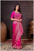 Majestic Dark Rani Crepe Silk With Zari Woven Saree.