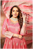 Elegant Baby Pink Anarkali Gown with Dupatta.