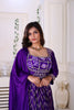 Purple Anarkali with Bandhej Motifs