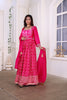 Pink Anarkali with Bandhej Motifs
