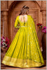Liril Chinon/Daman Gazi Anarkali Gown with Hand Embroidery