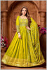 Liril Chinon/Daman Gazi Anarkali Gown with Hand Embroidery