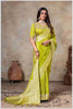 Mehendi Tissue Silk Saree with Golden Zari Weaving