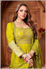 Liril Chinon/Daman Gazi Anarkali Gown with Hand Embroidery
