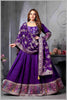 Purple Anarkali Gown with Heavy Dupatta