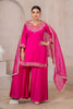 Pure Linen Zardozi Handwork Palazzo Set with Dupatta