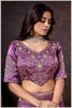 Vibrant magenta Zari Banarasi Silk Saree with Embroidered Stitched Blouse
