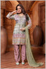 Chevron Kurta Set with Subtle Pastel Accents