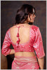 Regal Peach Zari Woven Silk Saree with Stitched Designer Blouse.