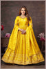 Mustard Yellow Anarkali with Zari Floral Dupatta
