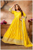 Step Into the Spotlight in This mustard Silk Anarkali Gown
