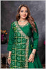 Bottle Green Gown with Embroidered Banarasi Jacket