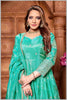 Elegant Turquoise Blue Anarkali Suit with Embroidered Detailing