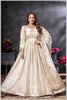 Off White Gown with Zari and Dupatta