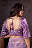Graceful magenta Banarasi Silk Saree with Zari Accents & Embroidered Blouse