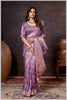 Graceful magenta Banarasi Silk Saree with Zari Accents & Embroidered Blouse