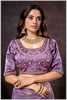 Graceful magenta Banarasi Silk Saree with Zari Accents & Embroidered Blouse